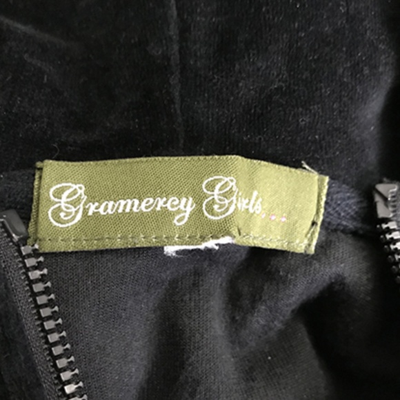 Gramercy Girls Stud Neck Hoodie Velvet Jacket L - Picture 6 of 6